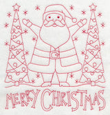 Merry Christmas Santa (Redwork)