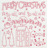 Merry Christmas to All (Redwork)