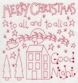 Merry Christmas to All (Redwork)