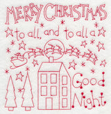 Merry Christmas to All (Redwork)