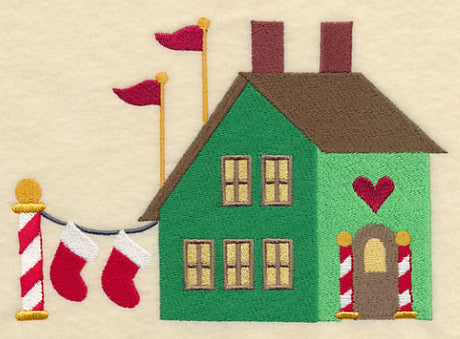 Cozy Christmas Village Stocking Shop