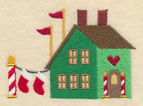 Cozy Christmas Village Stocking Shop