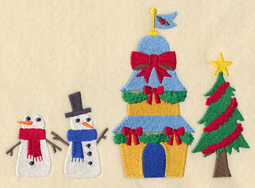 Cozy Christmas Village Bow Shop