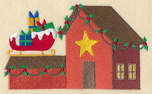 Cozy Christmas Village Sleigh Shop