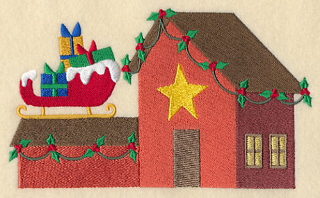 Cozy Christmas Village Sleigh Shop