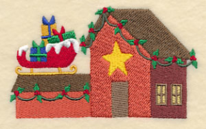 Cozy Christmas Village Sleigh Shop