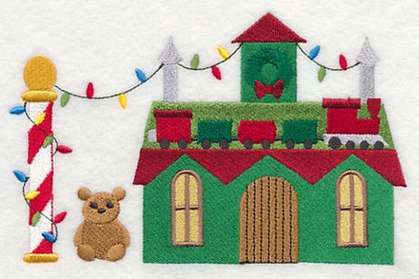 Cozy Christmas Village Toy Factory