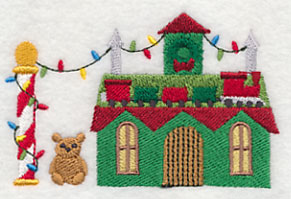 Cozy Christmas Village Toy Factory