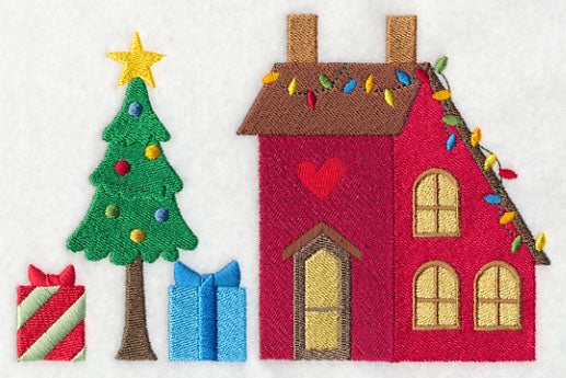 Cozy Christmas Village Gift Wrapping