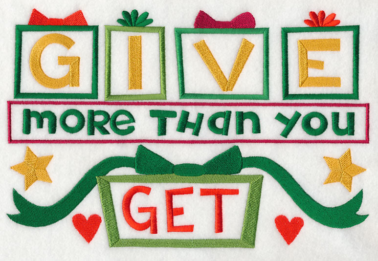 Give More Than You Get