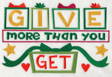 Give More Than You Get
