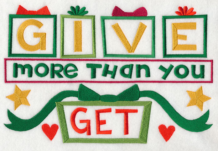 Give More Than You Get