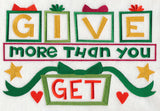 Give More Than You Get