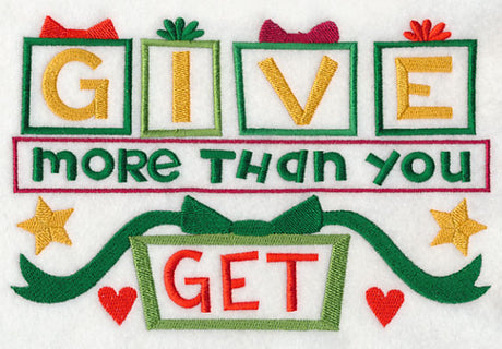 Give More Than You Get