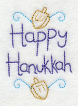 Happy Hanukkah with Dreidels (Vintage)