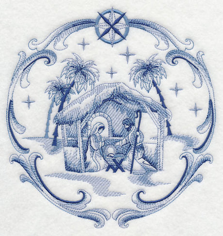 Delft Blue Nativity Holy Family