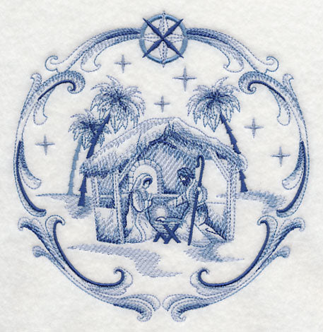 Delft Blue Nativity Holy Family