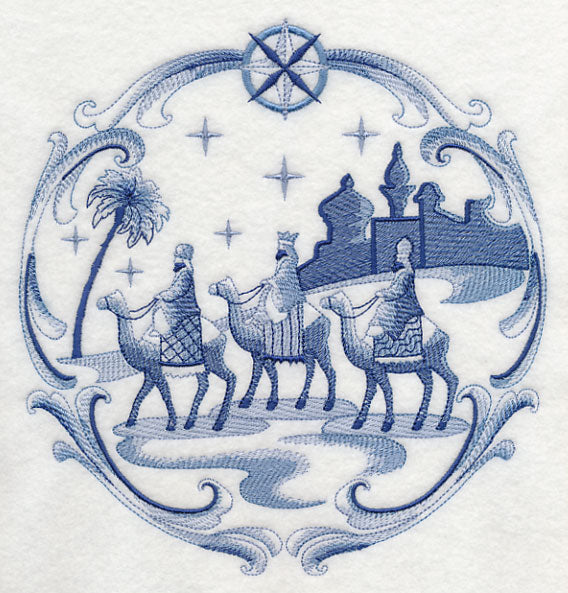 Delft Blue Nativity Three Kings