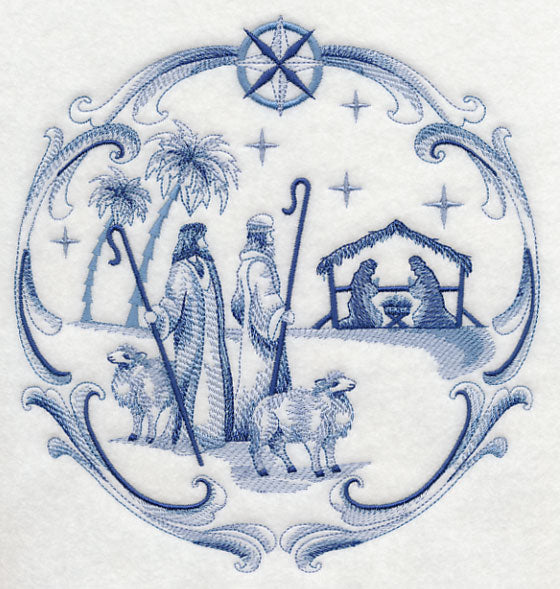 Delft Blue Nativity Shepherds