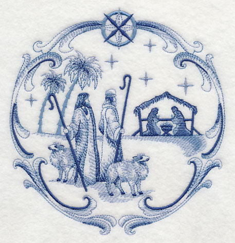 Delft Blue Nativity Shepherds