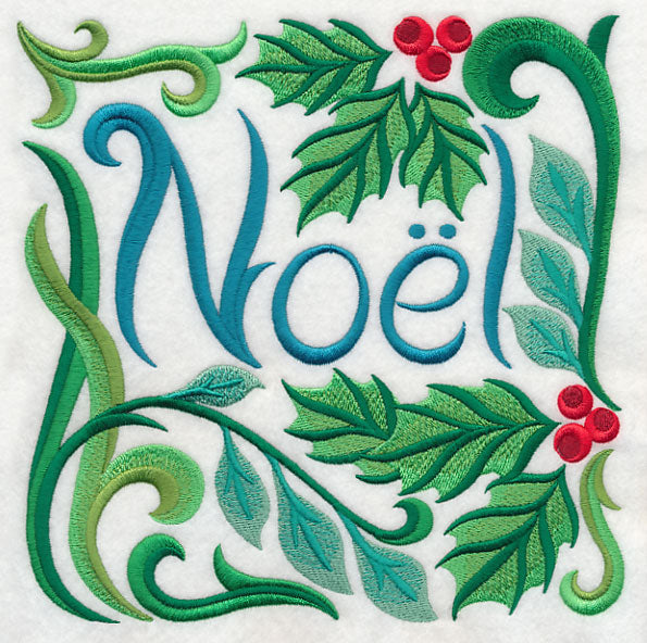 Art Nouveau Noel with Holly
