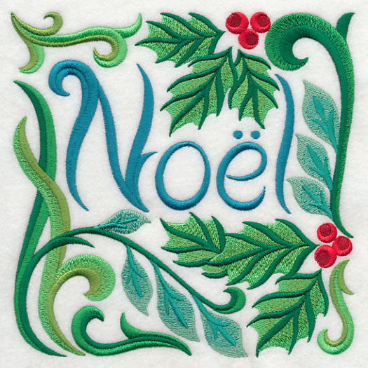 Art Nouveau Noel with Holly