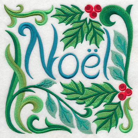 Art Nouveau Noel with Holly