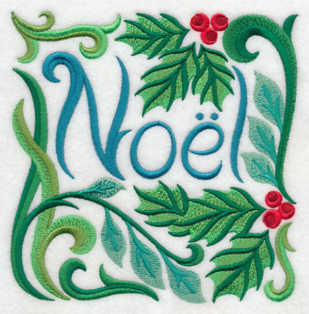 Art Nouveau Noel with Holly
