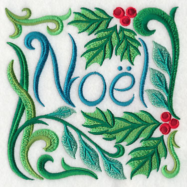 Art Nouveau Noel with Holly