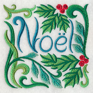 Art Nouveau Noel with Holly
