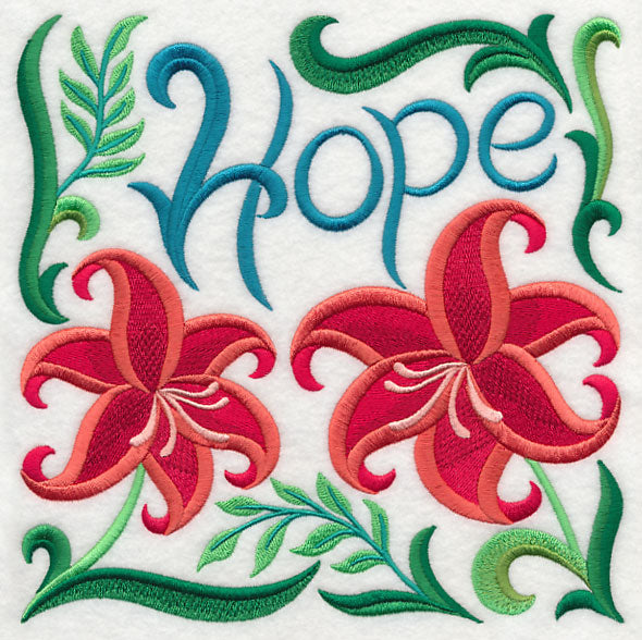 Art Nouveau Hope with Scarlet Lily