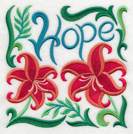 Art Nouveau Hope with Scarlet Lily
