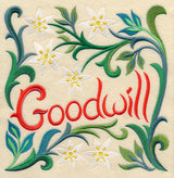 Art Nouveau Goodwill with Star of Bethlehem Flower