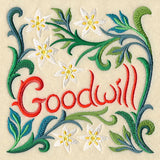 Art Nouveau Goodwill with Star of Bethlehem Flower