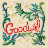 Art Nouveau Goodwill with Star of Bethlehem Flower