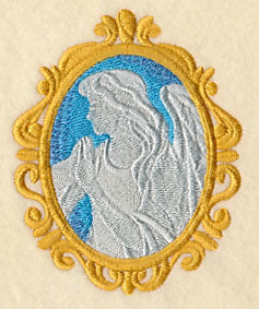 Victorian Christmas Cameo with Angel