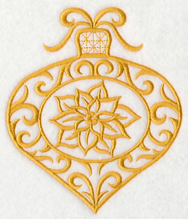 Filigree Ornament with Poinsettia