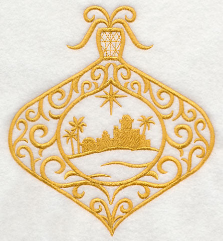 Filigree Ornament with Bethlehem Silhouette