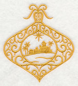 Filigree Ornament with Bethlehem Silhouette