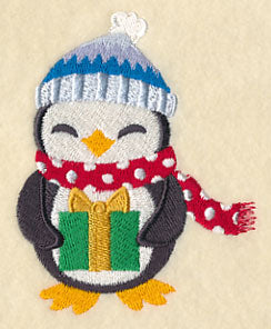 Penguin with Christmas Gift