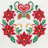 Wreathed in Christmas Poinsettias