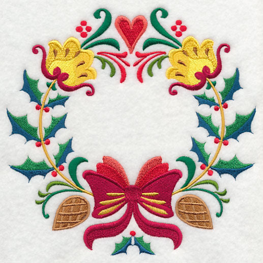 Wreathed in Christmas Holly and Bow