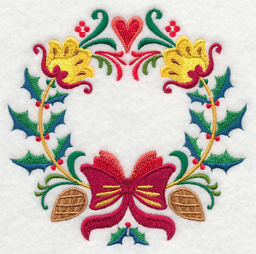 Wreathed in Christmas Holly and Bow