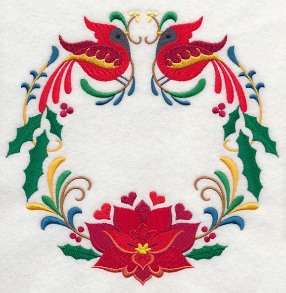 Wreathed in Christmas Cardinals