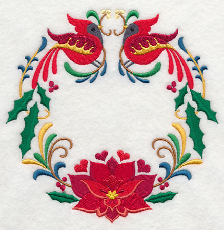 Wreathed in Christmas Cardinals