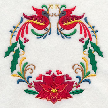 Wreathed in Christmas Cardinals