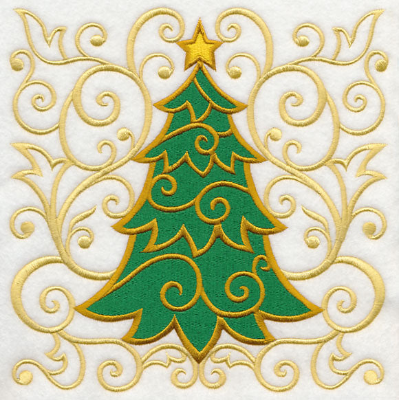 O Christmas Tree in Filigree Square