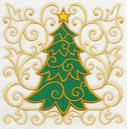 O Christmas Tree in Filigree Square