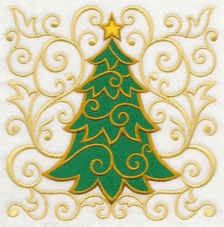 O Christmas Tree in Filigree Square