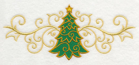 O Christmas Tree in Filigree Border